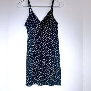 Brandy Melville Navy spaghetti strap, floral print, dress,  one size, like new